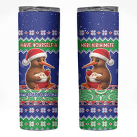 New Zealand Christmas Skinny Tumbler Have Yourself A Kiwi-tastic Christmas LT05 Blue - Polynesian Pride