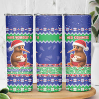 New Zealand Christmas Skinny Tumbler Have Yourself A Kiwi-tastic Christmas LT05 - Polynesian Pride