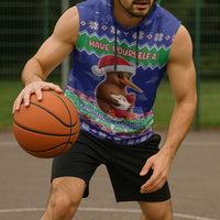 New Zealand Christmas Sleeveless Hoodie Have Yourself A Kiwi-tastic Christmas LT05 - Polynesian Pride