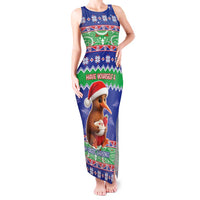 New Zealand Christmas Tank Maxi Dress Have Yourself A Kiwi-tastic Christmas LT05 Women Blue - Polynesian Pride
