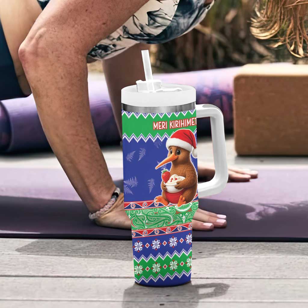 New Zealand Christmas Tumbler With Handle Have Yourself A Kiwi-tastic Christmas - Polynesian Pride