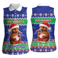 New Zealand Christmas Women Sleeveless Polo Shirt Have Yourself A Kiwi-tastic Christmas LT05 - Polynesian Pride