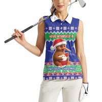New Zealand Christmas Women Sleeveless Polo Shirt Have Yourself A Kiwi-tastic Christmas LT05 - Polynesian Pride