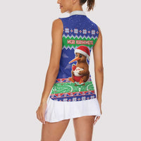 New Zealand Christmas Women Sleeveless Polo Shirt Have Yourself A Kiwi-tastic Christmas LT05 - Polynesian Pride