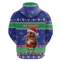 New Zealand Christmas Zip Hoodie Have Yourself A Kiwi-tastic Christmas LT05 - Polynesian Pride