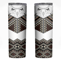 New Zealand Aotearoa Skinny Tumbler Taniko Art Simple Style LT05 Brown - Polynesian Pride