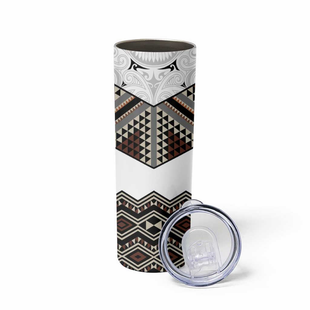New Zealand Aotearoa Skinny Tumbler Taniko Art Simple Style LT05 - Polynesian Pride