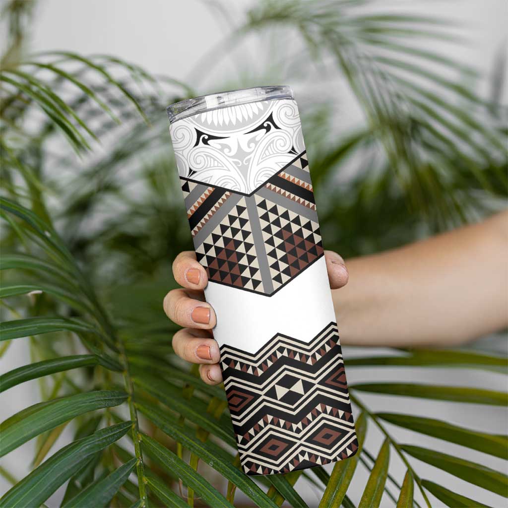 New Zealand Aotearoa Skinny Tumbler Taniko Art Simple Style LT05 - Polynesian Pride