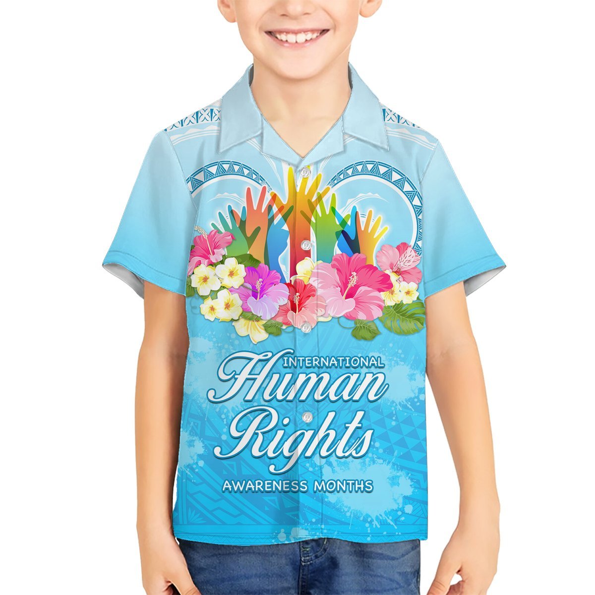 Universal Human Rights Month Hawaiian Shirt Polynesian Style LT05 - Polynesian Pride