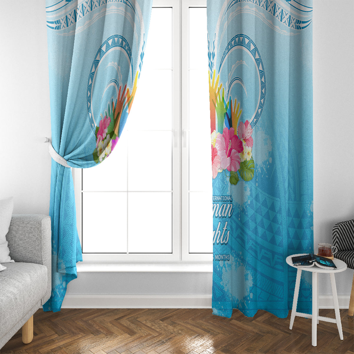 Universal Human Rights Month Window Curtain Polynesian Style LT05 - Polynesian Pride