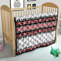 New Zealand Aotearoa Quilt With Kowhaiwhai Pattern Red Version LT05 - Polynesian Pride