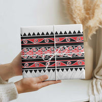 New Zealand Aotearoa Wrapping Paper With Kowhaiwhai Pattern Red Version LT05 - Polynesian Pride