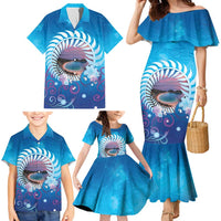 New Zealand Matapouri Beach Landscape Family Matching Mermaid Dress and Hawaiian Shirt LT05 - Polynesian Pride