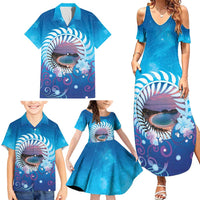 New Zealand Matapouri Beach Landscape Family Matching Summer Maxi Dress and Hawaiian Shirt LT05 - Polynesian Pride