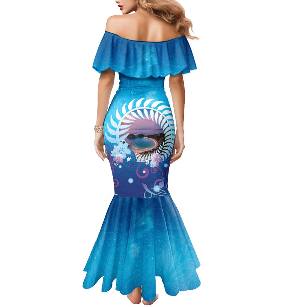 New Zealand Matapouri Beach Landscape Mermaid Dress