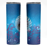 New Zealand Matapouri Beach Landscape Skinny Tumbler LT05 Blue - Polynesian Pride