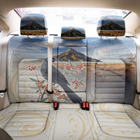 New Zealand Mount Taranaki Landscape Back Car Seat Cover Kokako Bird Polynesian Style LT05 - Polynesian Pride