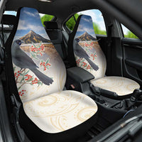 New Zealand Mount Taranaki Landscape Car Seat Cover Kokako Bird Polynesian Style LT05 One Size Blue - Polynesian Pride