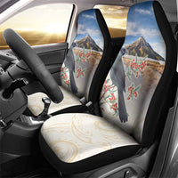 New Zealand Mount Taranaki Landscape Car Seat Cover Kokako Bird Polynesian Style LT05 - Polynesian Pride