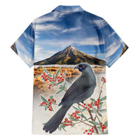 New Zealand Mount Taranaki Landscape Hawaiian Shirt Kokako Bird Polynesian Style LT05 - Polynesian Pride