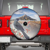 New Zealand Mount Taranaki Landscape Spare Tire Cover Kokako Bird Polynesian Style LT05 - Polynesian Pride