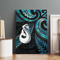 New Zealand Aotearoa Canvas Wall Art Maori Manaia Paua Shell Glitter Turquoise LT05 - Polynesian Pride