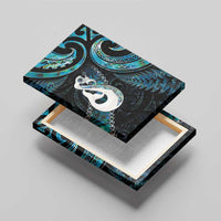 New Zealand Aotearoa Canvas Wall Art Maori Manaia Paua Shell Glitter Turquoise LT05 - Polynesian Pride
