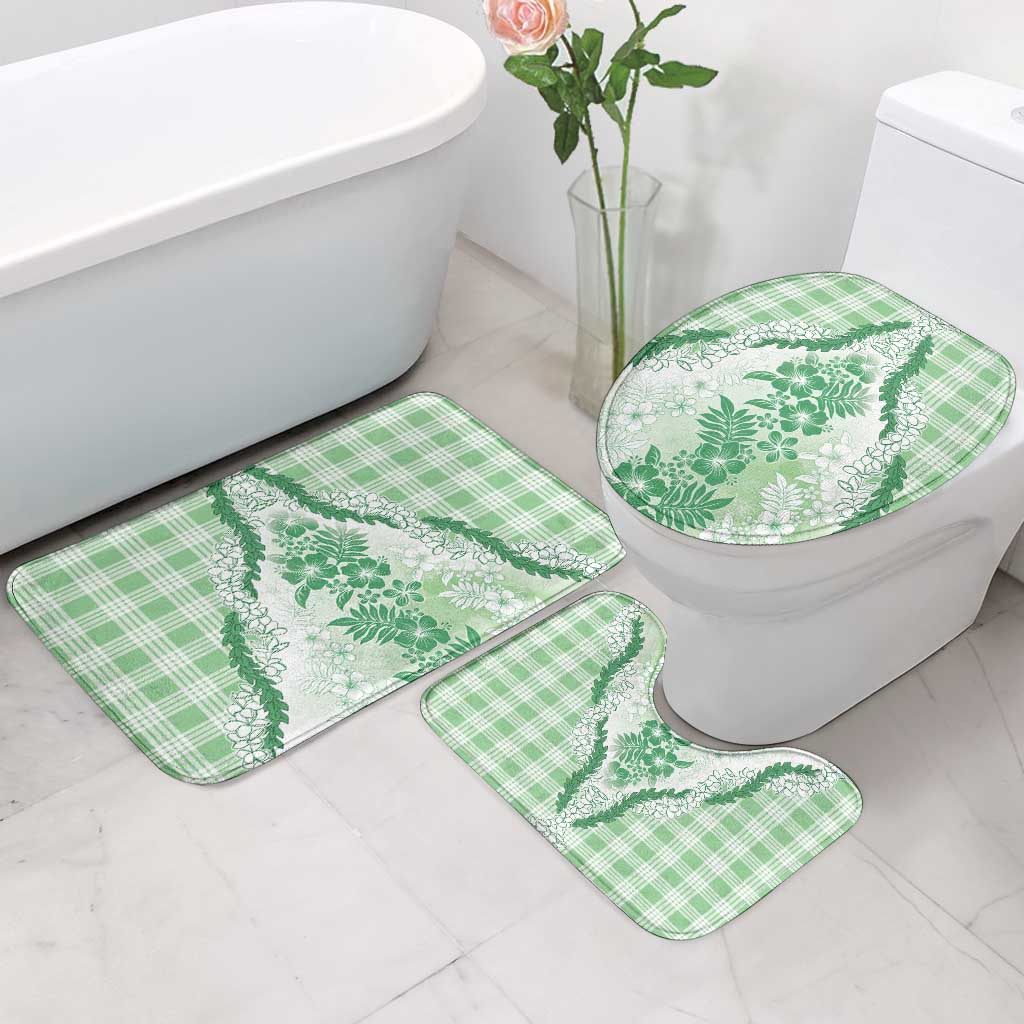 Aloha Hawaii Palaka Bathroom Set Green Plumeria Lei LT05 - Polynesian Pride