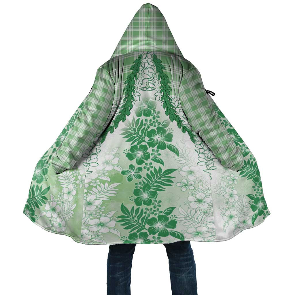 Aloha Hawaii Palaka Cloak Green Plumeria Lei LT05 Unisex Green - Polynesian Pride