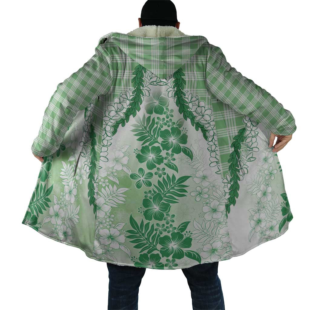 Aloha Hawaii Palaka Cloak Green Plumeria Lei LT05 - Polynesian Pride