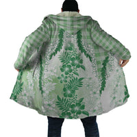 Aloha Hawaii Palaka Cloak Green Plumeria Lei LT05 - Polynesian Pride