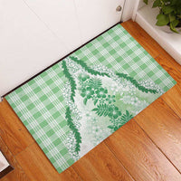Aloha Hawaii Palaka Rubber Doormat Green Plumeria Lei LT05 - Polynesian Pride
