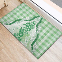 Aloha Hawaii Palaka Rubber Doormat Green Plumeria Lei LT05 - Polynesian Pride