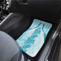 Aloha Hawaii Palaka Car Mats Blue Plumeria Lei LT05 - Polynesian Pride