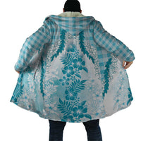 Aloha Hawaii Palaka Cloak Blue Plumeria Lei - Polynesian Pride