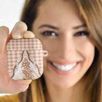 Aloha Hawaii Palaka AirPods Case Beige Plumeria Lei - Polynesian Pride