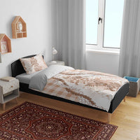Aloha Hawaii Palaka Bedding Set Beige Plumeria Lei - Polynesian Pride