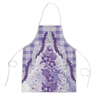 Aloha Hawaii Palaka Apron Purple Plumeria Lei LT05 Purple - Polynesian Pride