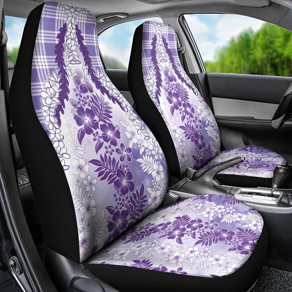 Aloha Hawaii Palaka Car Seat Cover Purple Plumeria Lei LT05 - Polynesian Pride
