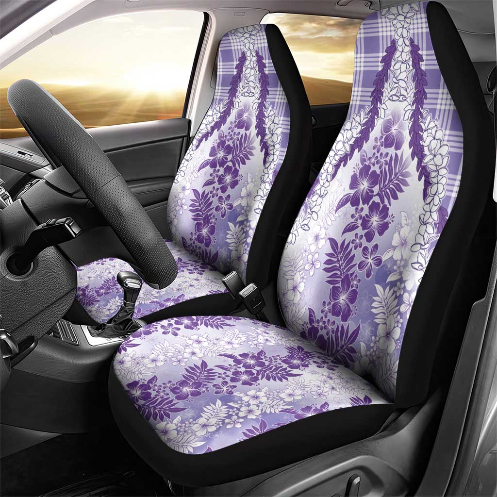 Aloha Hawaii Palaka Car Seat Cover Purple Plumeria Lei LT05 - Polynesian Pride