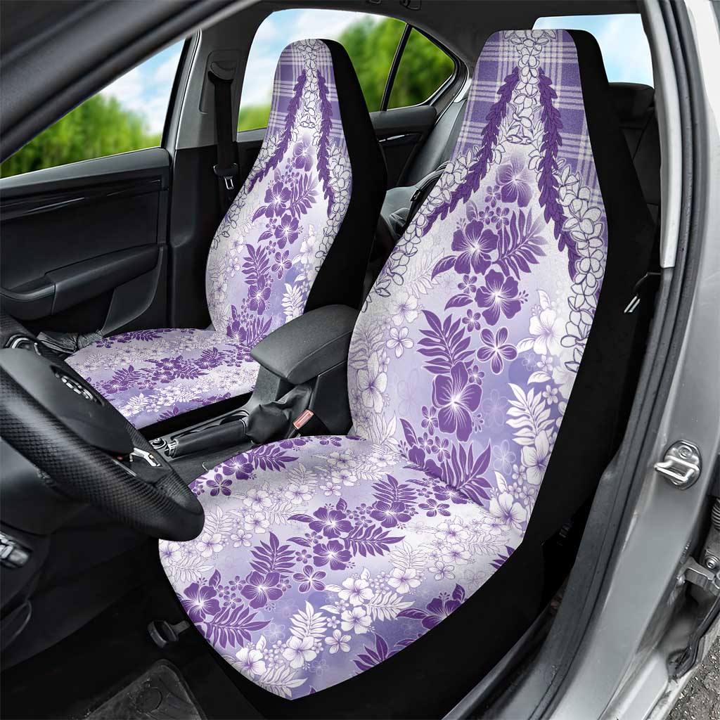 Aloha Hawaii Palaka Car Seat Cover Purple Plumeria Lei LT05 - Polynesian Pride