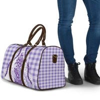 Aloha Hawaii Palaka Travel Bag Purple Plumeria Lei - Polynesian Pride