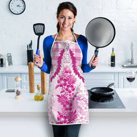 Aloha Hawaii Palaka Apron Pink Plumeria Lei - Polynesian Pride