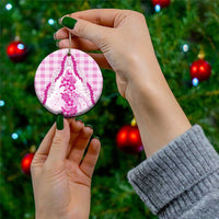 Aloha Hawaii Palaka Ceramic Ornament Pink Plumeria Lei LT05 - Polynesian Pride