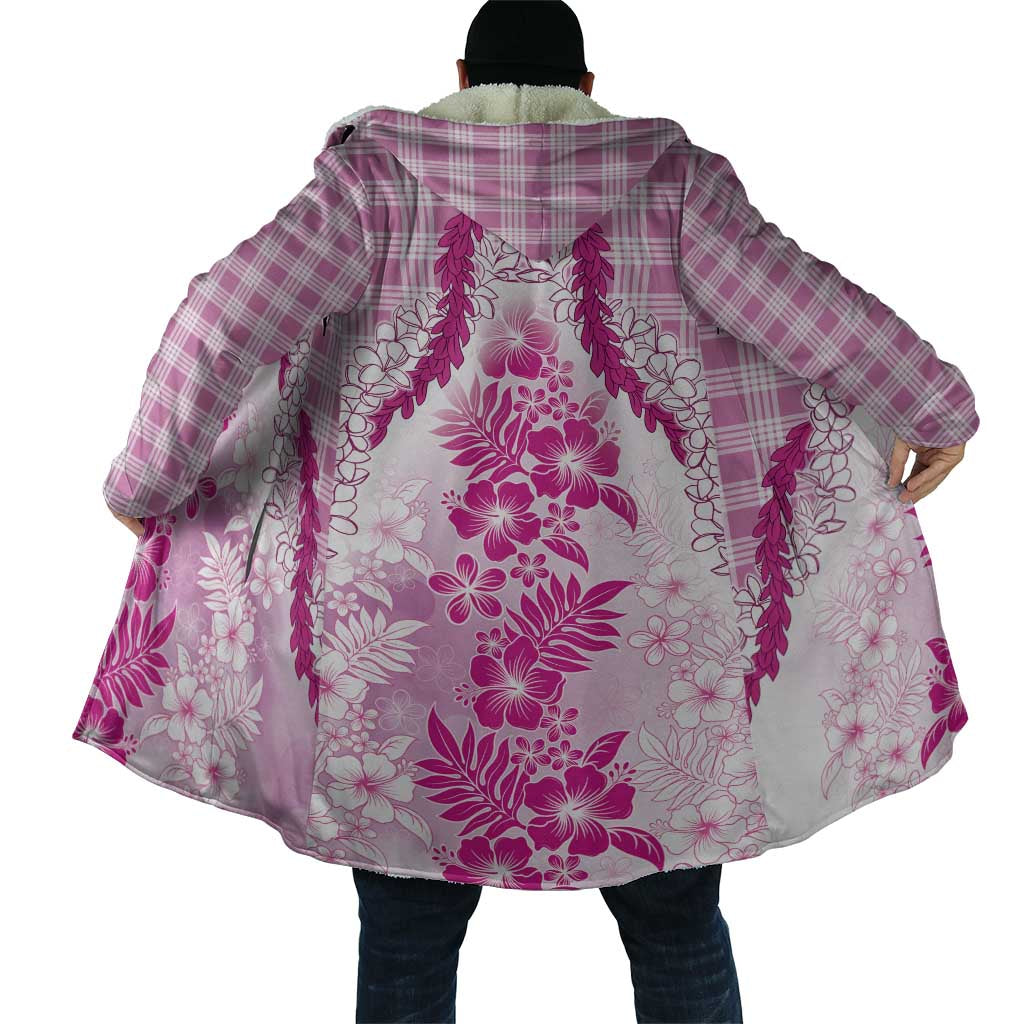 Aloha Hawaii Palaka Cloak Pink Plumeria Lei - Polynesian Pride