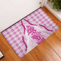 Aloha Hawaii Palaka Rubber Doormat Pink Plumeria Lei LT05 - Polynesian Pride