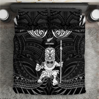 New Zealand Maori Taiaha Bedding Set Tiki Warrior Black LT05 Black - Polynesian Pride
