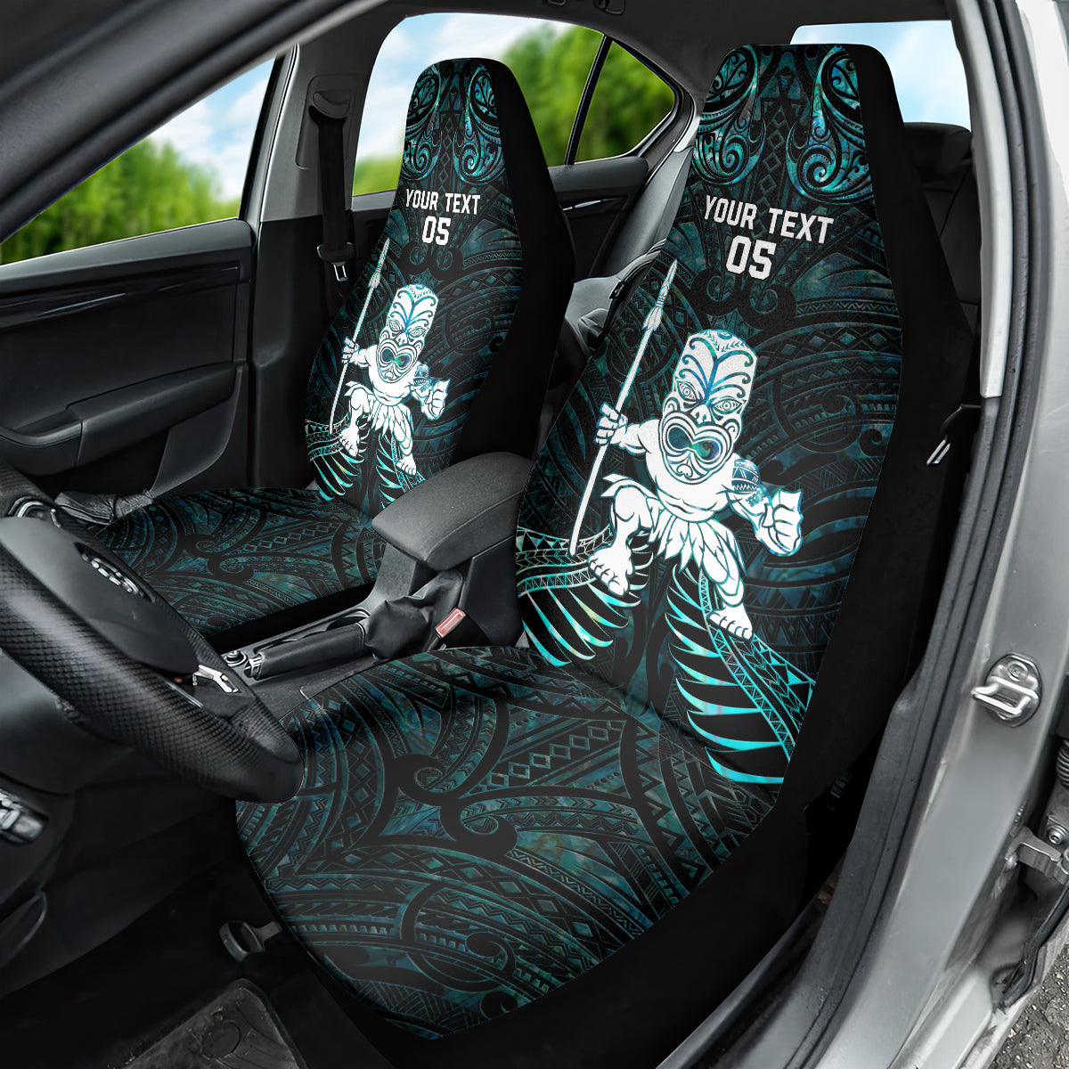 Custom New Zealand Maori Taiaha Car Seat Cover Tiki Warrior Paua Shell LT05 - Polynesian Pride