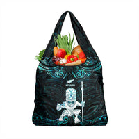 New Zealand Maori Taiaha Grocery Bag Tiki Warrior Paua Shell LT05 1-pack One Size Black - Polynesian Pride