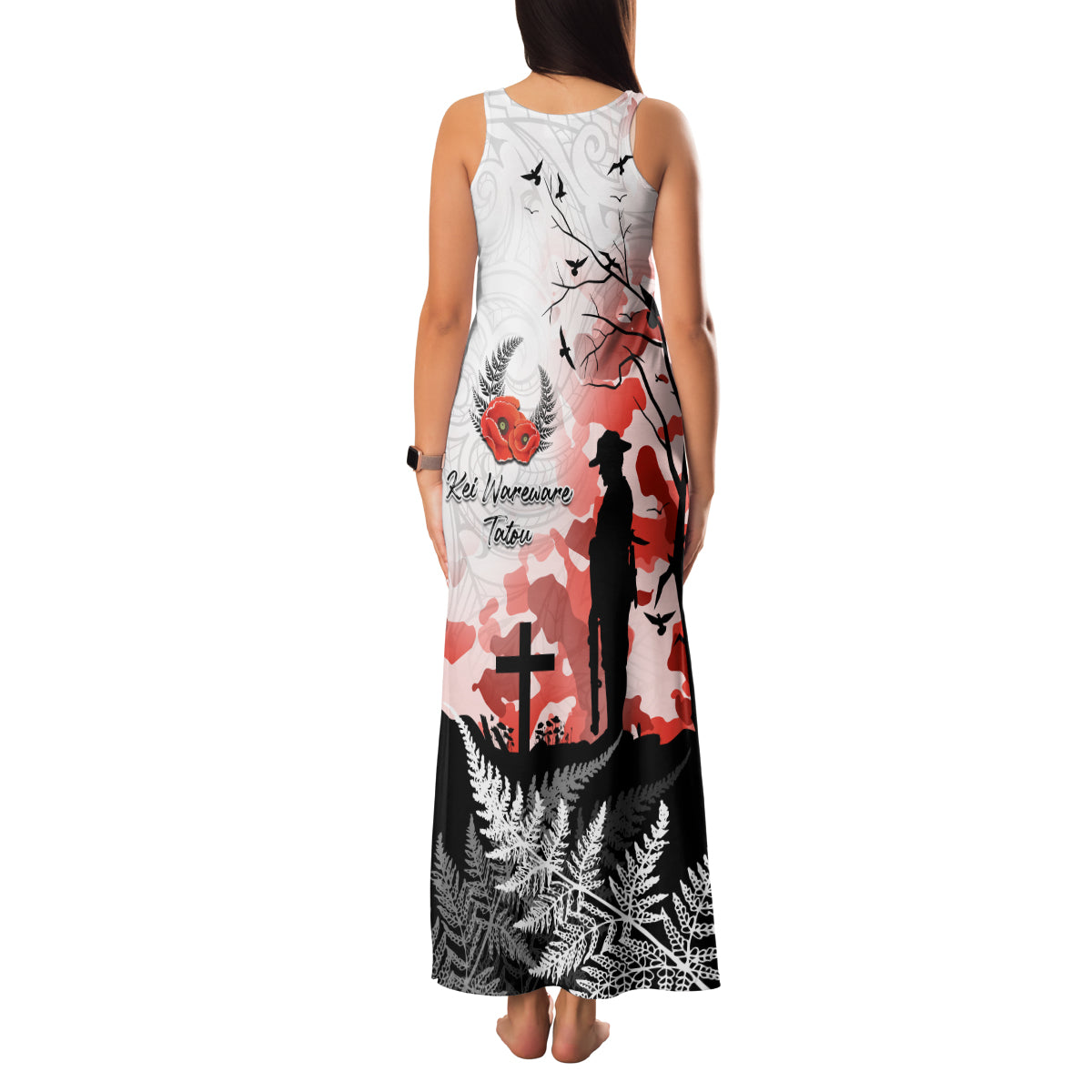 Kei Wareware Tatou New Zealand ANZAC Day Family Matching Tank Maxi Dress and Hawaiian Shirt Lest We Forget LT05 - Polynesian Pride